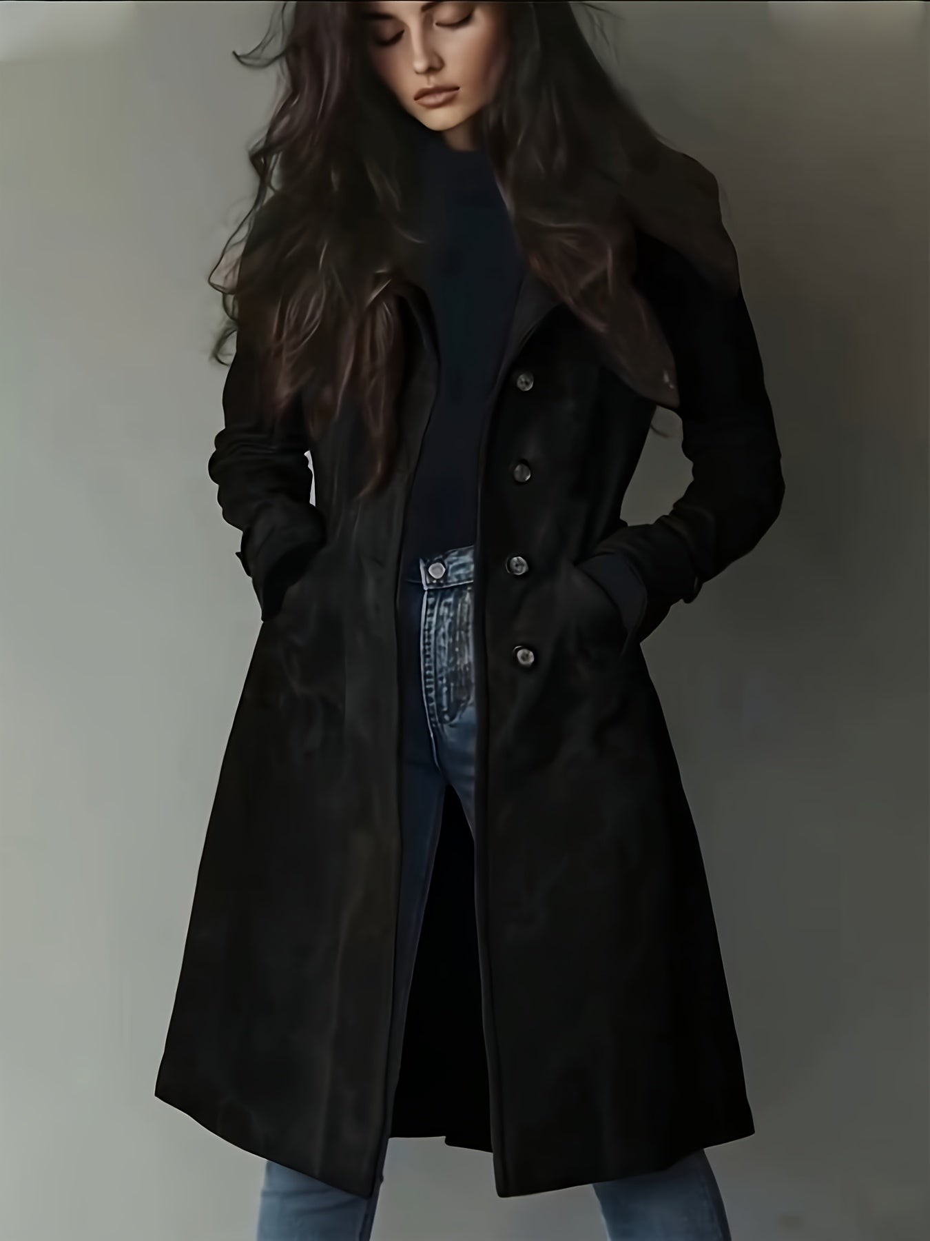 CYC Eleganter langer Strickmantel