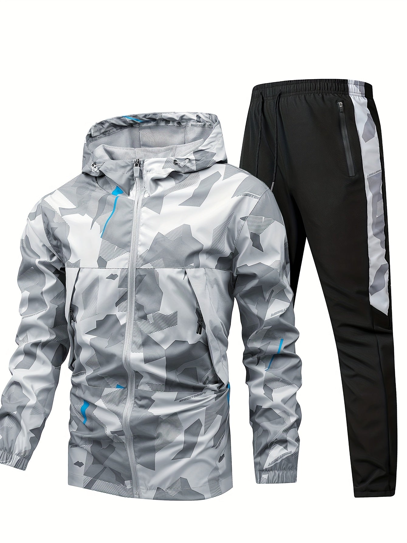 CCYC – Set aus Kapuzenjacke & Jogginghose im Camouflage-Look