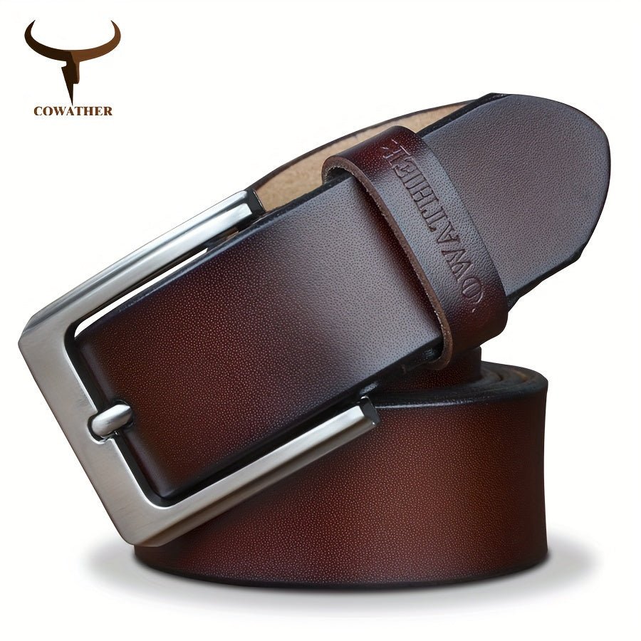 COWATHER Men's Premium Leather Belt - Cafe y Calle