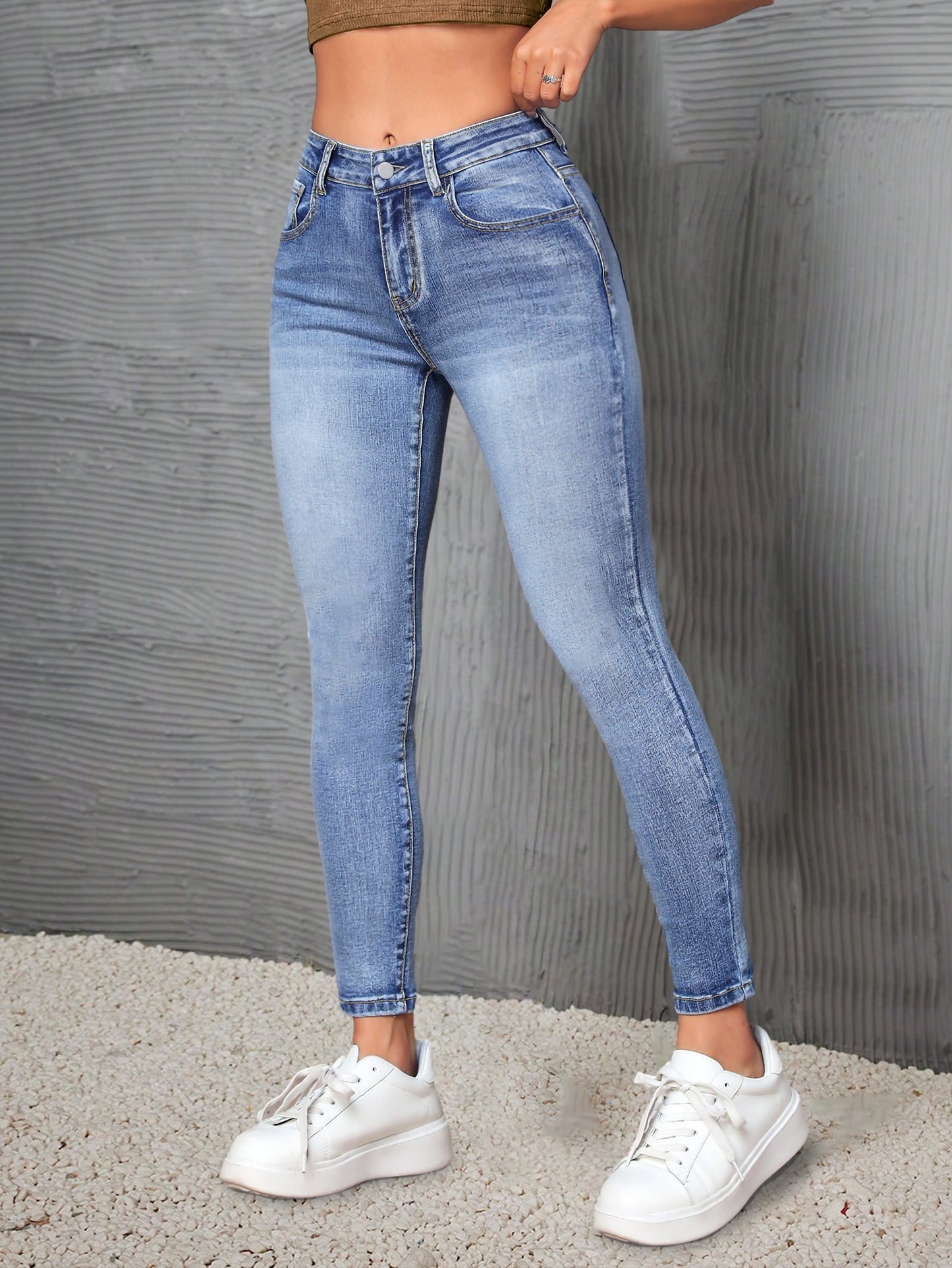 CYC Stretch-Jeans mit hoher Taille