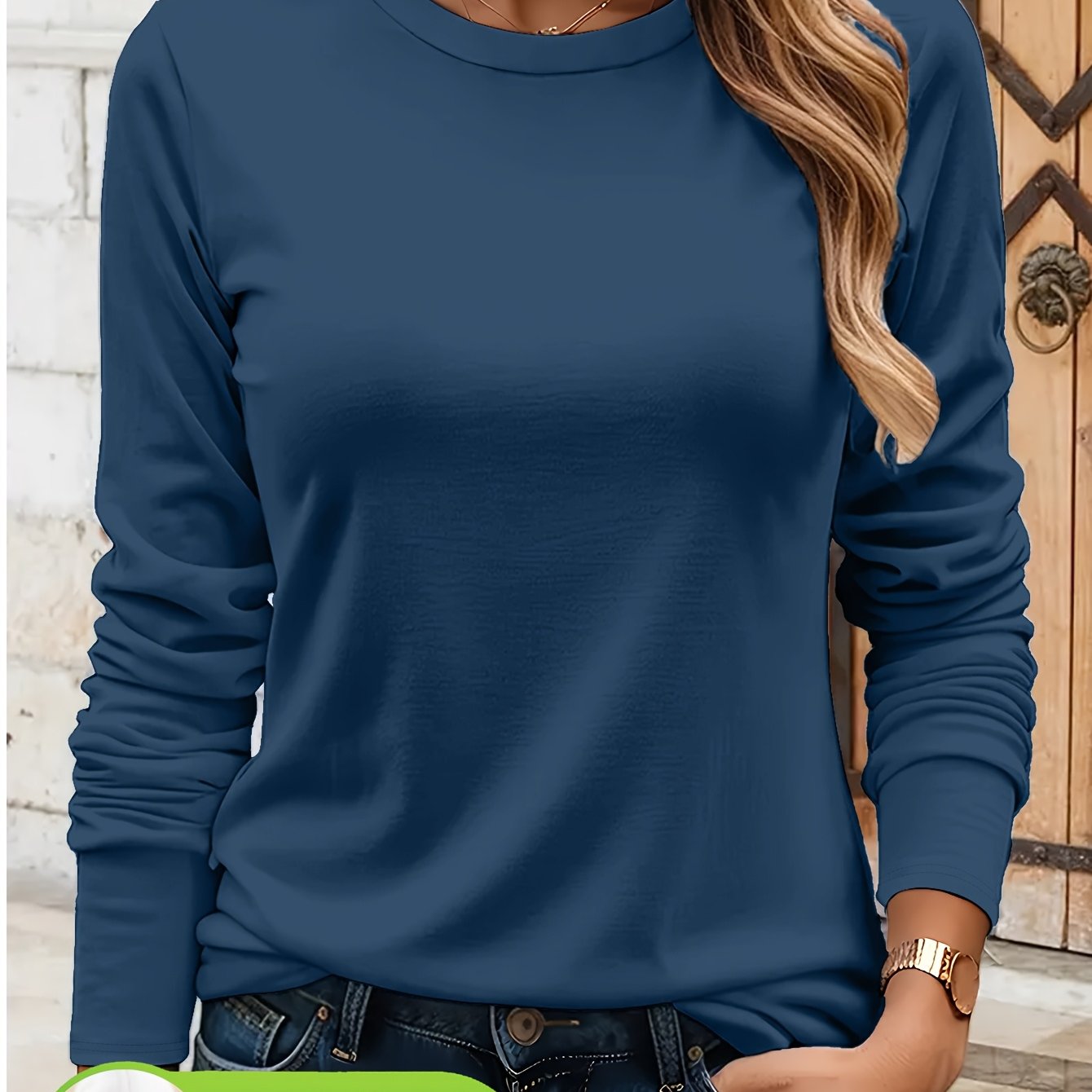 CYC Langärmliges T-Shirt aus schwerer Baumwolle