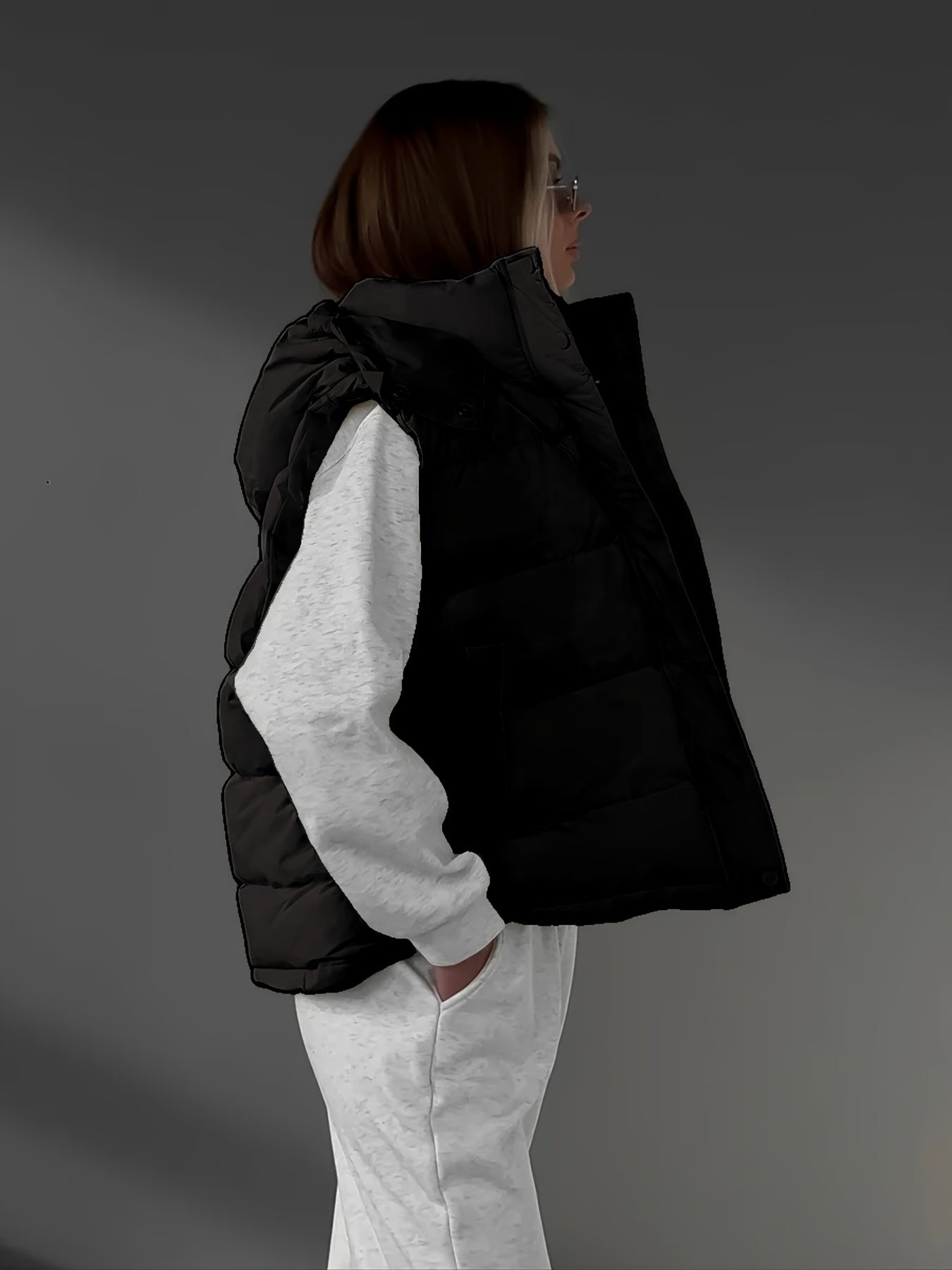 CYC Ärmellose Weste mit Reißverschluss