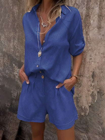 CYC Schickes zweiteiliges Set aus Leinenmischung