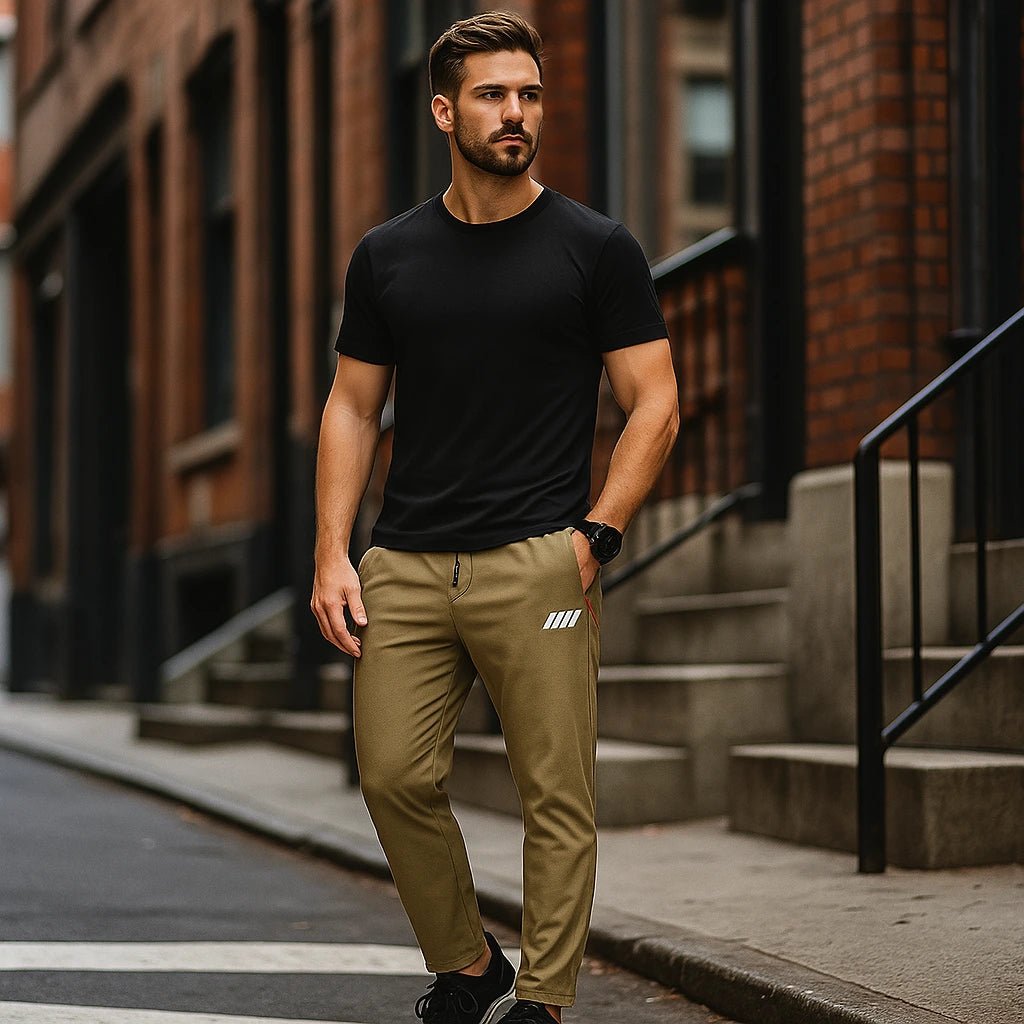 2 - Pack Lightweight Athletic Jogger Pants - Cafe y Calle