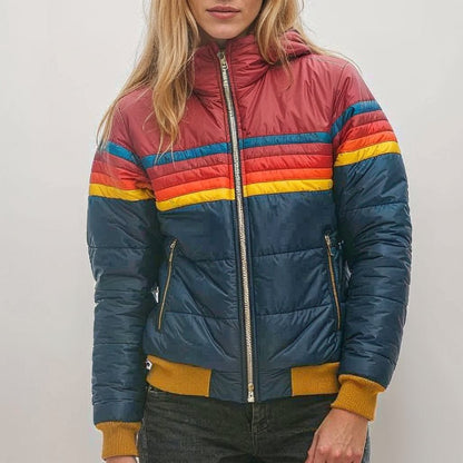 CYC Retro-Pufferjacke mit Farbblockdesign